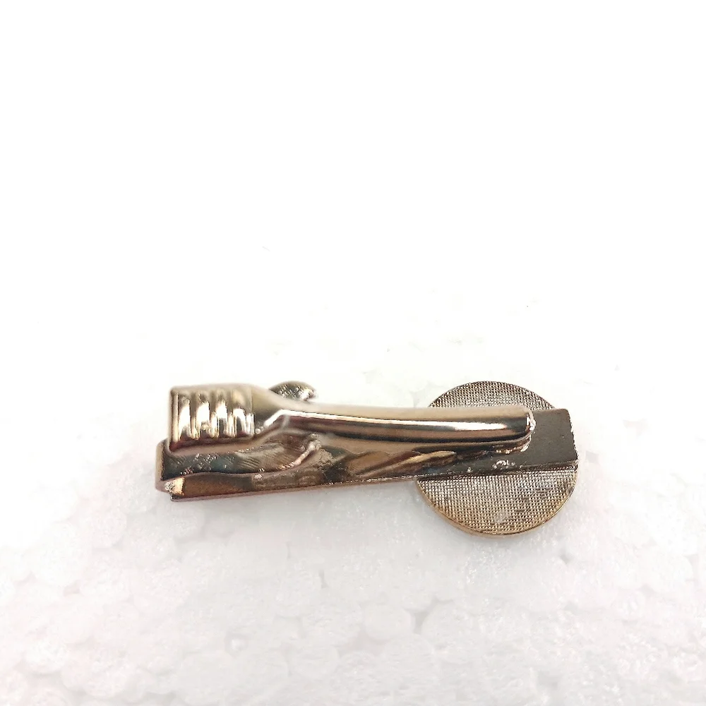 Vintage Tie Bar Clip Nautical Lighthouse Pop Art Deco Brass Cloisonne